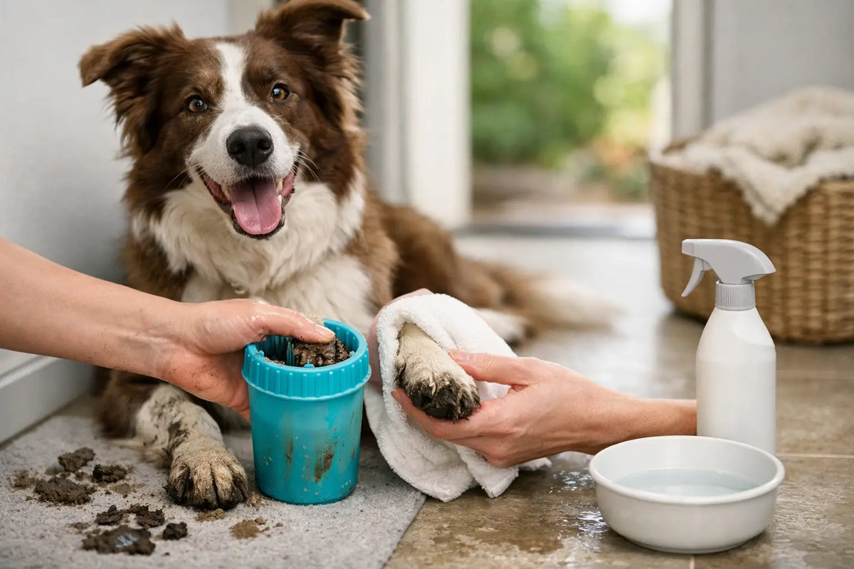 How to Clean Muddy Paws Without the Housework