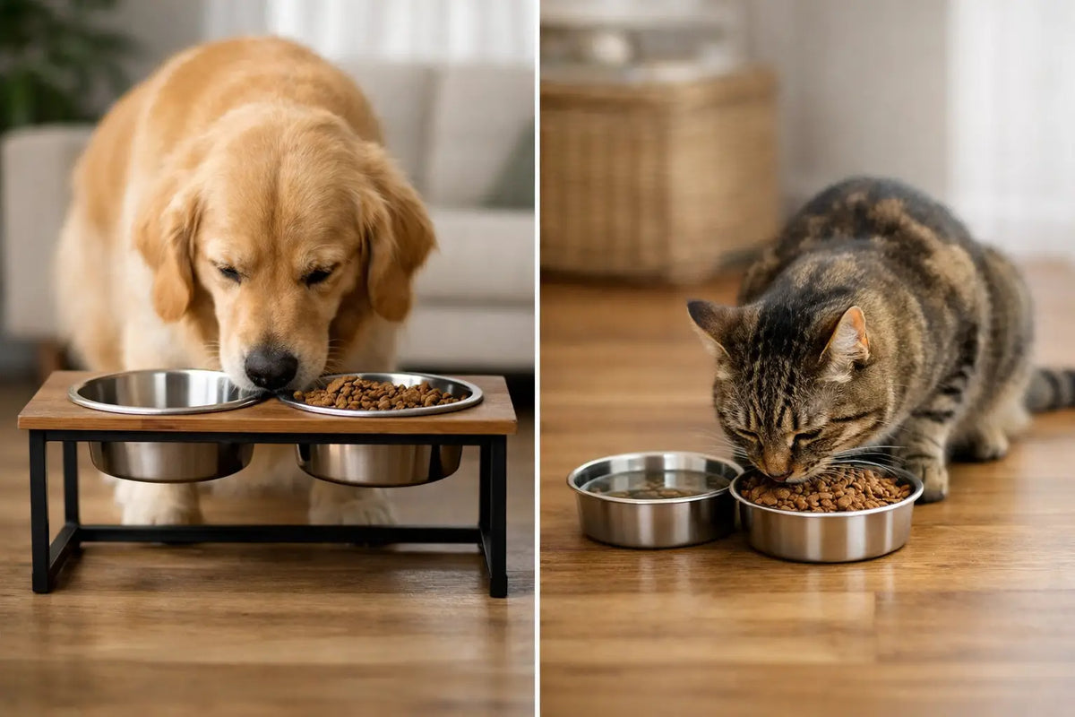 Raised Feeders Versus Floor Bowls