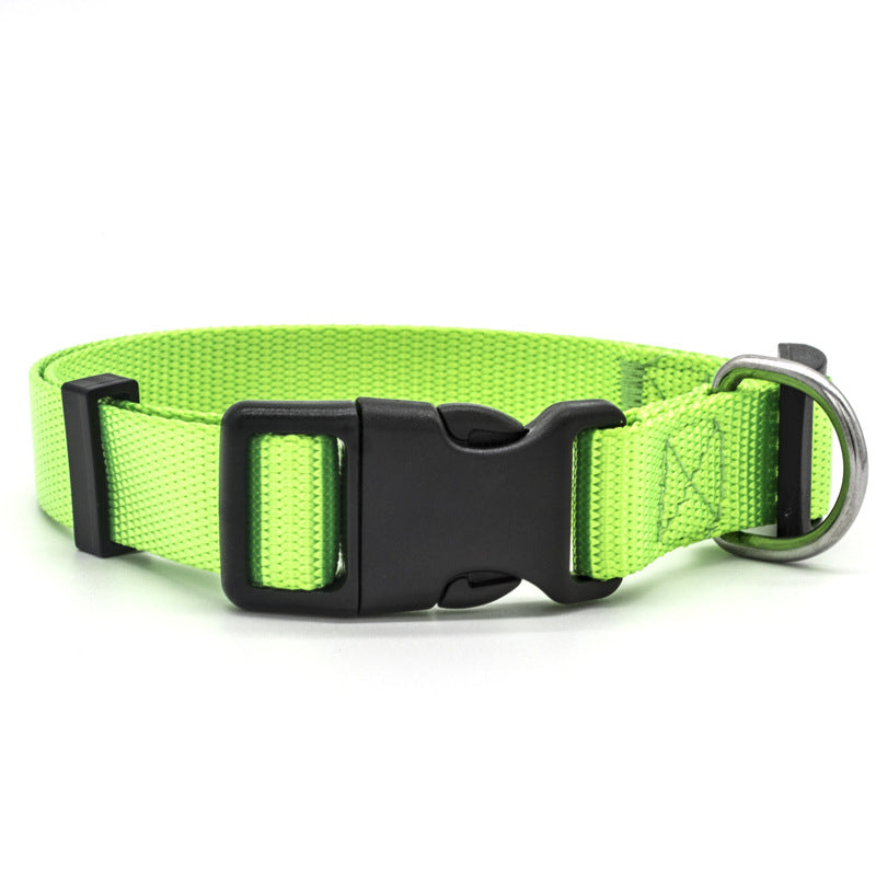 Soft Nylon Pet Collar for Dogs & Cats – Adjustable | Sizes XS–L | 5 Colors