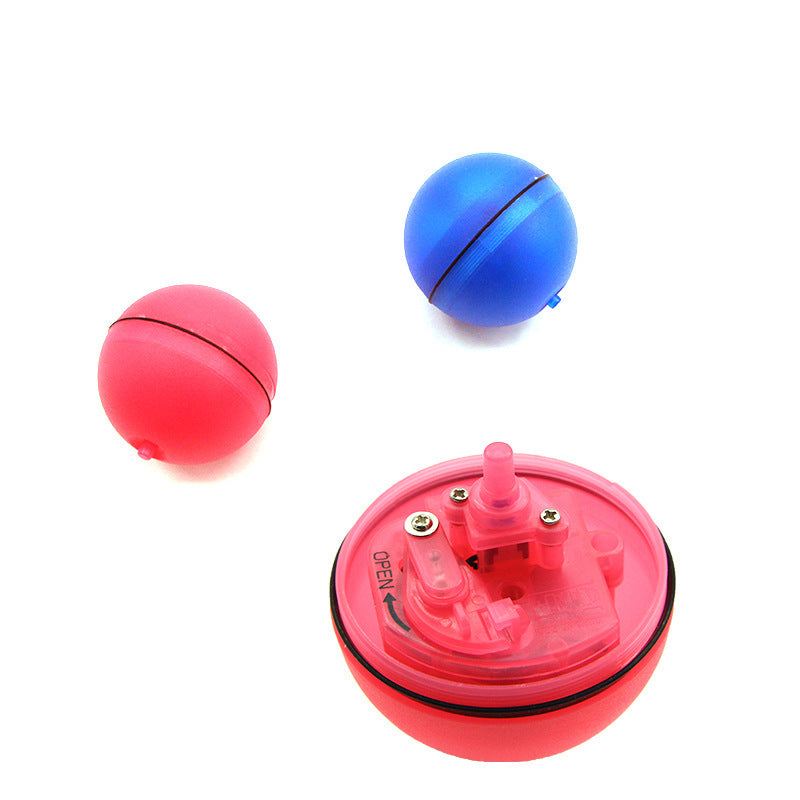 LED Auto-Rolling Cat Toy Ball – USB Rechargeable with Catnip & Feathers
