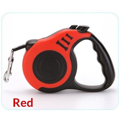 Retractable Dog Leash with One-Hand Brake – 3m & 5m | For Dogs Up to 15kg