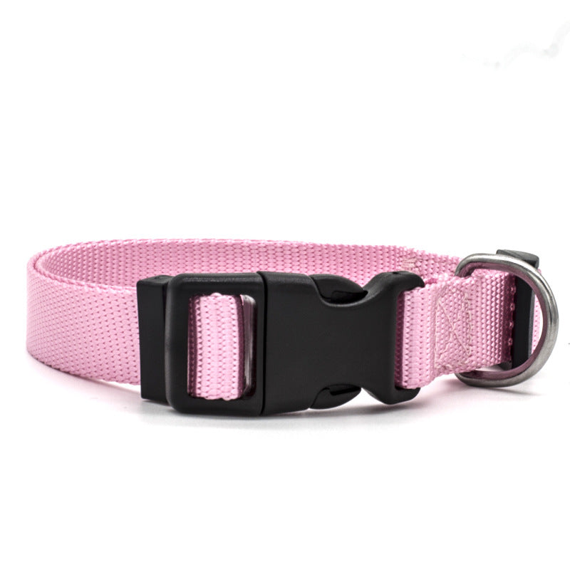 Soft Nylon Pet Collar for Dogs & Cats – Adjustable | Sizes XS–L | 5 Colors