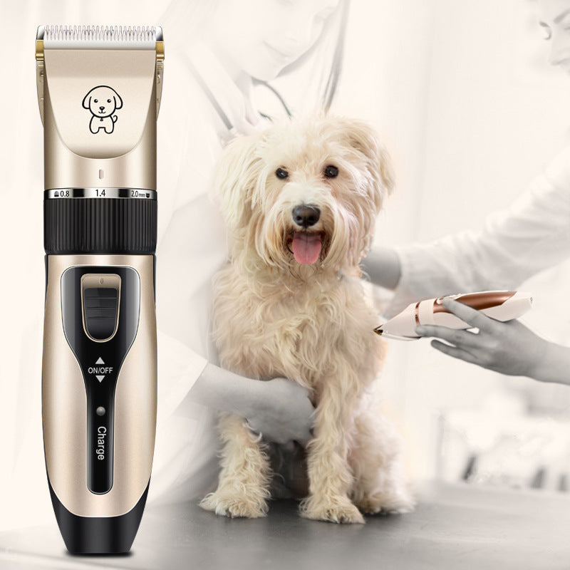 Professional Pet Hair Clipper & Grooming Kit – Titanium Ceramic Blade | 90-Min Battery | Dogs & Cats