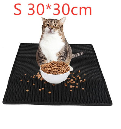 Honeycomb Cat Litter Mat – Waterproof, Double-Layer Litter Trapper