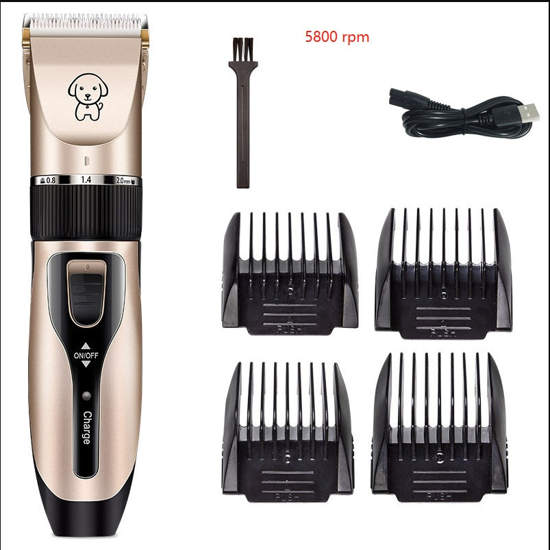 Professional Pet Hair Clipper & Grooming Kit – Titanium Ceramic Blade | 90-Min Battery | Dogs & Cats