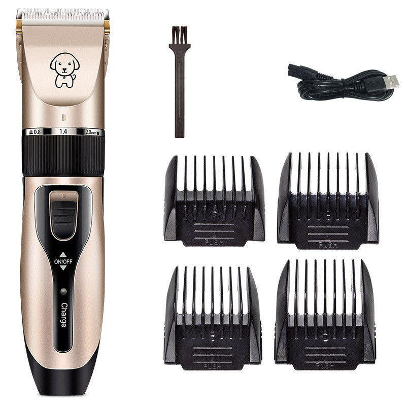 Professional Pet Hair Clipper & Grooming Kit – Titanium Ceramic Blade | 90-Min Battery | Dogs & Cats