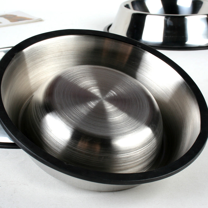 Non-Slip Stainless Steel Pet Bowl for Dogs & Cats – Food & Water | 6 Sizes