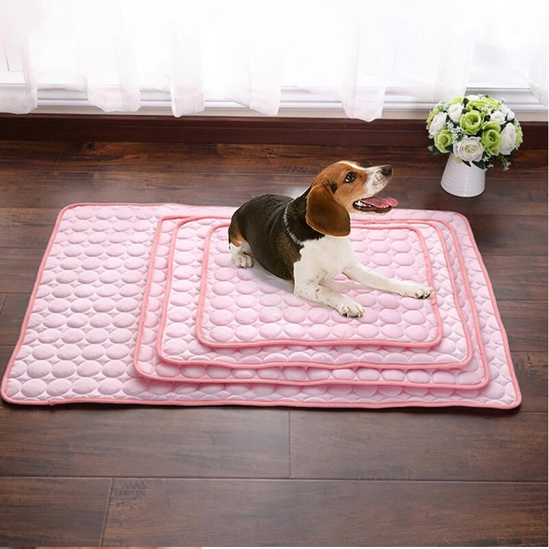 Ice Silk Self-Cooling Pet Mat for Dogs & Cats – Summer Cooling Pad