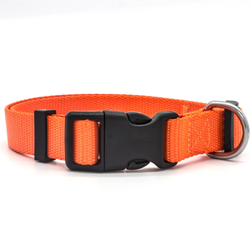 Soft Nylon Pet Collar for Dogs & Cats – Adjustable | Sizes XS–L | 5 Colors