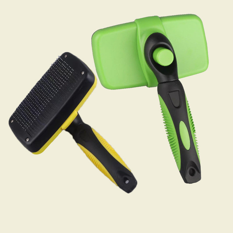 Self-Cleaning Retractable Pet Brush – Deshedding Comb for Dogs & Cats