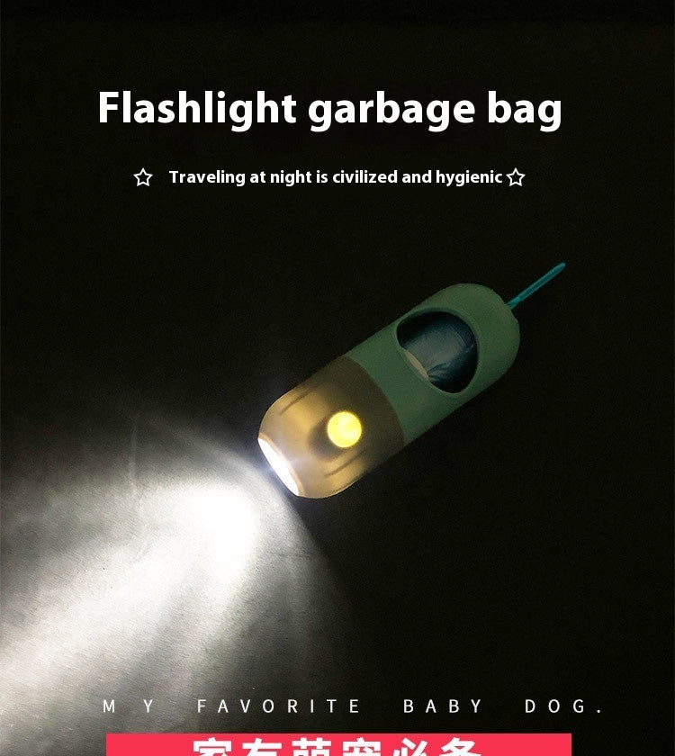 LED dog poop bag dispenser