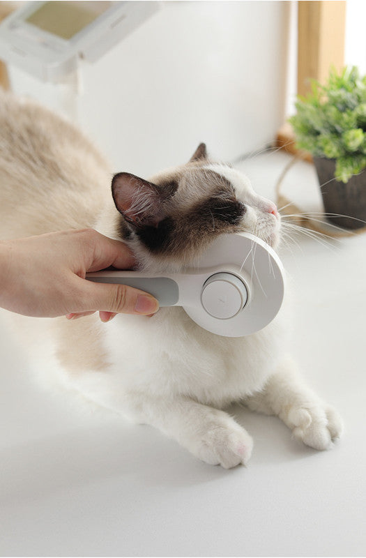 Self-Cleaning Pet Grooming Comb – 135° Stainless Steel Pins | Detangle & Deshed Dogs & Cats