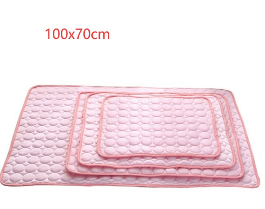 Ice Silk Self-Cooling Pet Mat for Dogs & Cats – Summer Cooling Pad