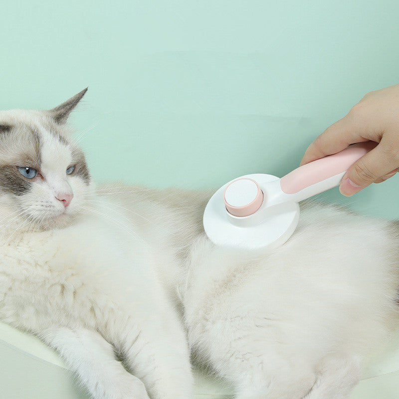 Self-Cleaning Pet Grooming Comb – 135° Stainless Steel Pins | Detangle & Deshed Dogs & Cats