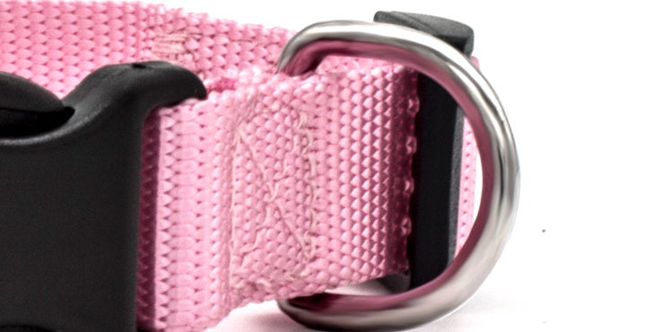 Soft Nylon Pet Collar for Dogs & Cats – Adjustable | Sizes XS–L | 5 Colors