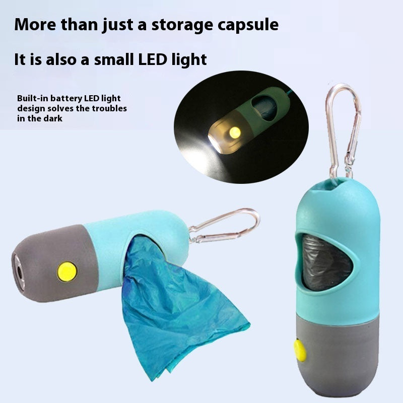 LED dog poop bag dispenser