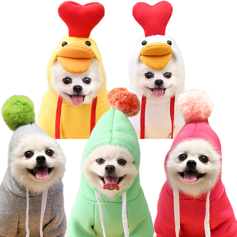 Cute Fruit Dog Hoodie – Warm Fleece Sweater for Small Dogs & Cats
