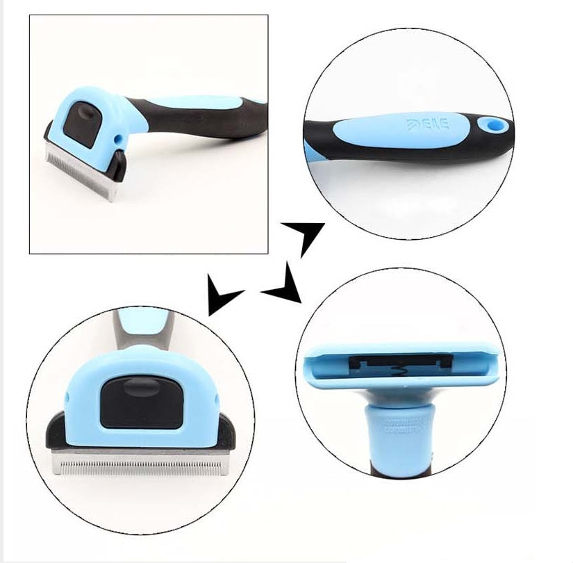 Pet Deshedding Comb – Professional Hair Removal Grooming Tool for Dogs & Cats