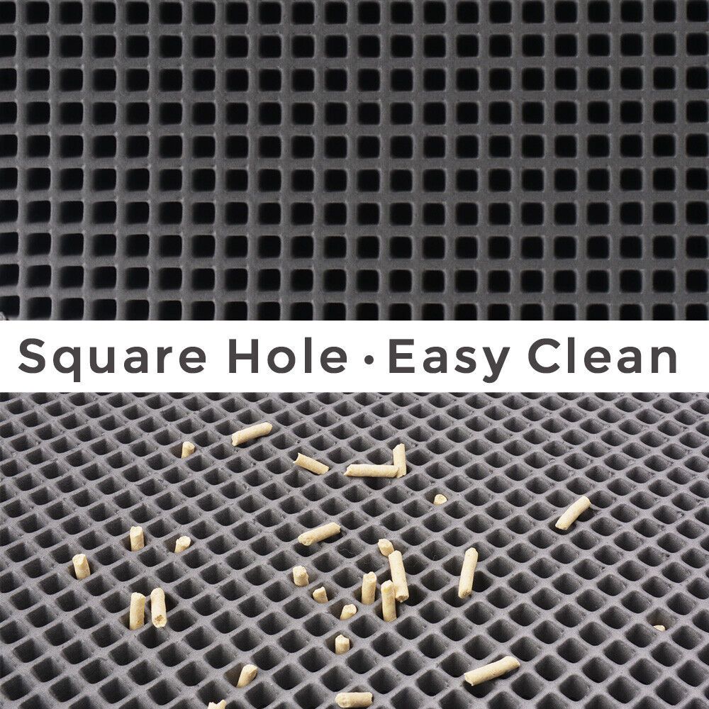 Honeycomb Cat Litter Trapping Mat – Double Layer Waterproof & Non-Slip EVA | 24x15"