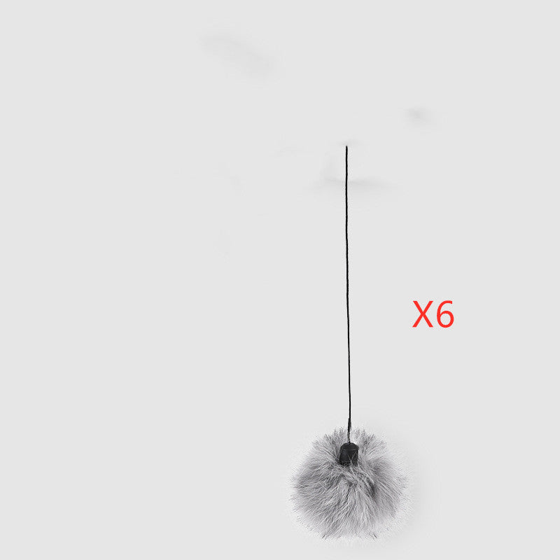 Electric Interactive Cat Toy with Fur Ball & Rope – Auto Motion Teaser for Indoor Cats