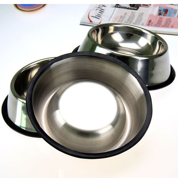 Non-Slip Stainless Steel Pet Bowl for Dogs & Cats – Food & Water | 6 Sizes