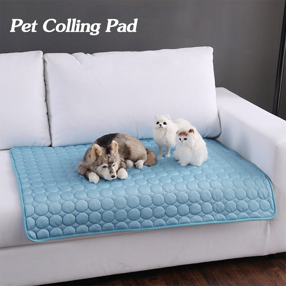 Ice Silk Self-Cooling Pet Mat for Dogs & Cats – Summer Cooling Pad