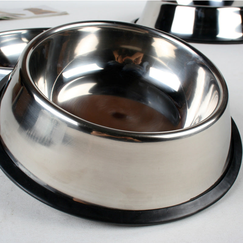 Non-Slip Stainless Steel Pet Bowl for Dogs & Cats – Food & Water | 6 Sizes