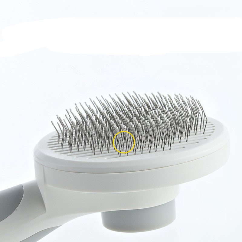 Self-Cleaning Pet Grooming Comb – 135° Stainless Steel Pins | Detangle & Deshed Dogs & Cats