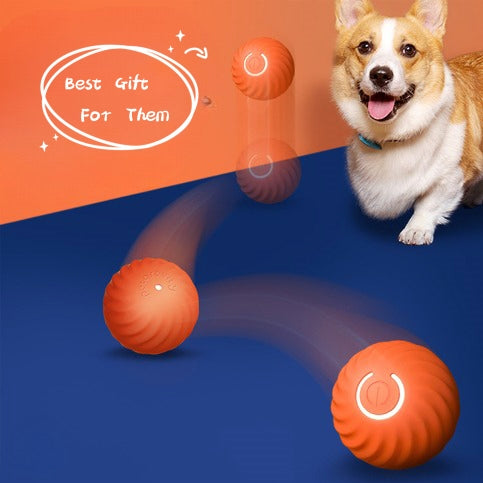USB Jumping Dog Ball Toy – Interactive Rubber Chew & Bounce Ball for Dogs