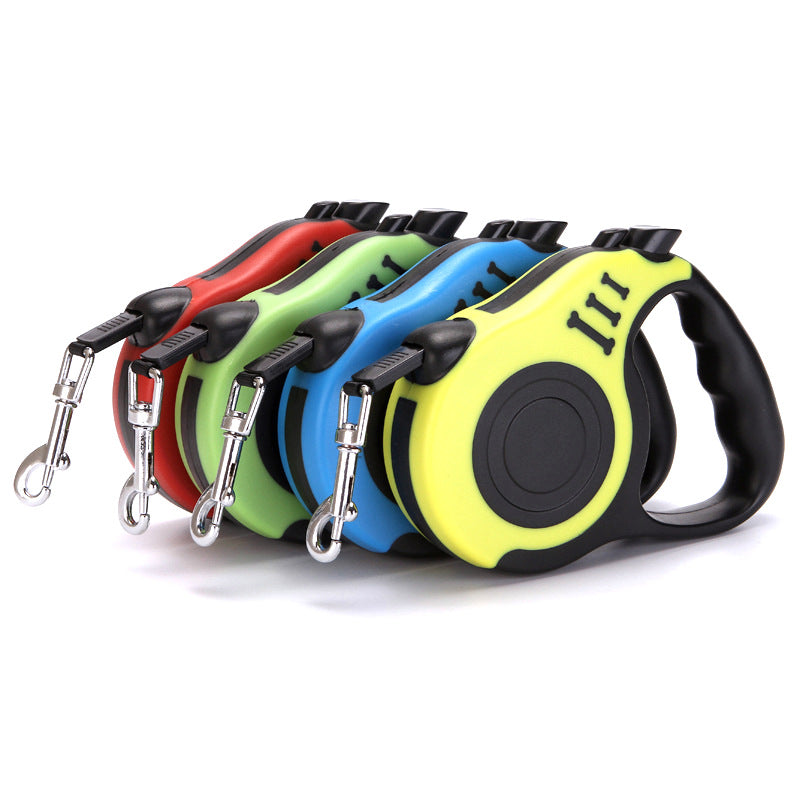 Retractable Dog Leash with One-Hand Brake – 3m & 5m | For Dogs Up to 15kg