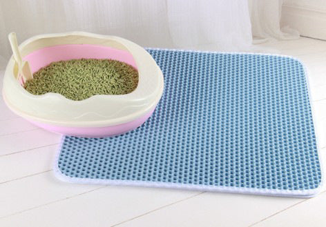 Honeycomb Cat Litter Mat – Waterproof, Double-Layer Litter Trapper
