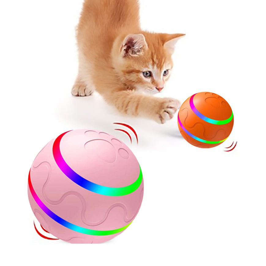 Automatic Self-Rotating Cat Ball Toy – USB Rechargeable Electric Ball with Remote Control