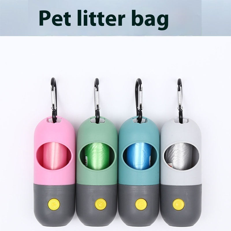 LED dog poop bag dispenser