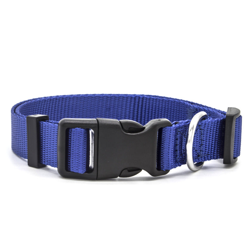 Soft Nylon Pet Collar for Dogs & Cats – Adjustable | Sizes XS–L | 5 Colors