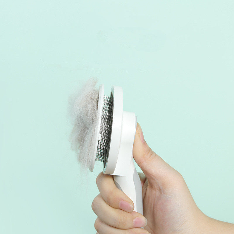 Self-Cleaning Pet Grooming Comb – 135° Stainless Steel Pins | Detangle & Deshed Dogs & Cats
