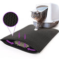 Honeycomb Cat Litter Trapping Mat – Double Layer Waterproof & Non-Slip EVA | 24x15"