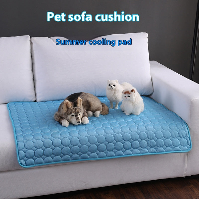 Pet Cooling Mat for Dogs & Cats – Ice Silk Summer Pad | S, M, XL | Multiple Colors