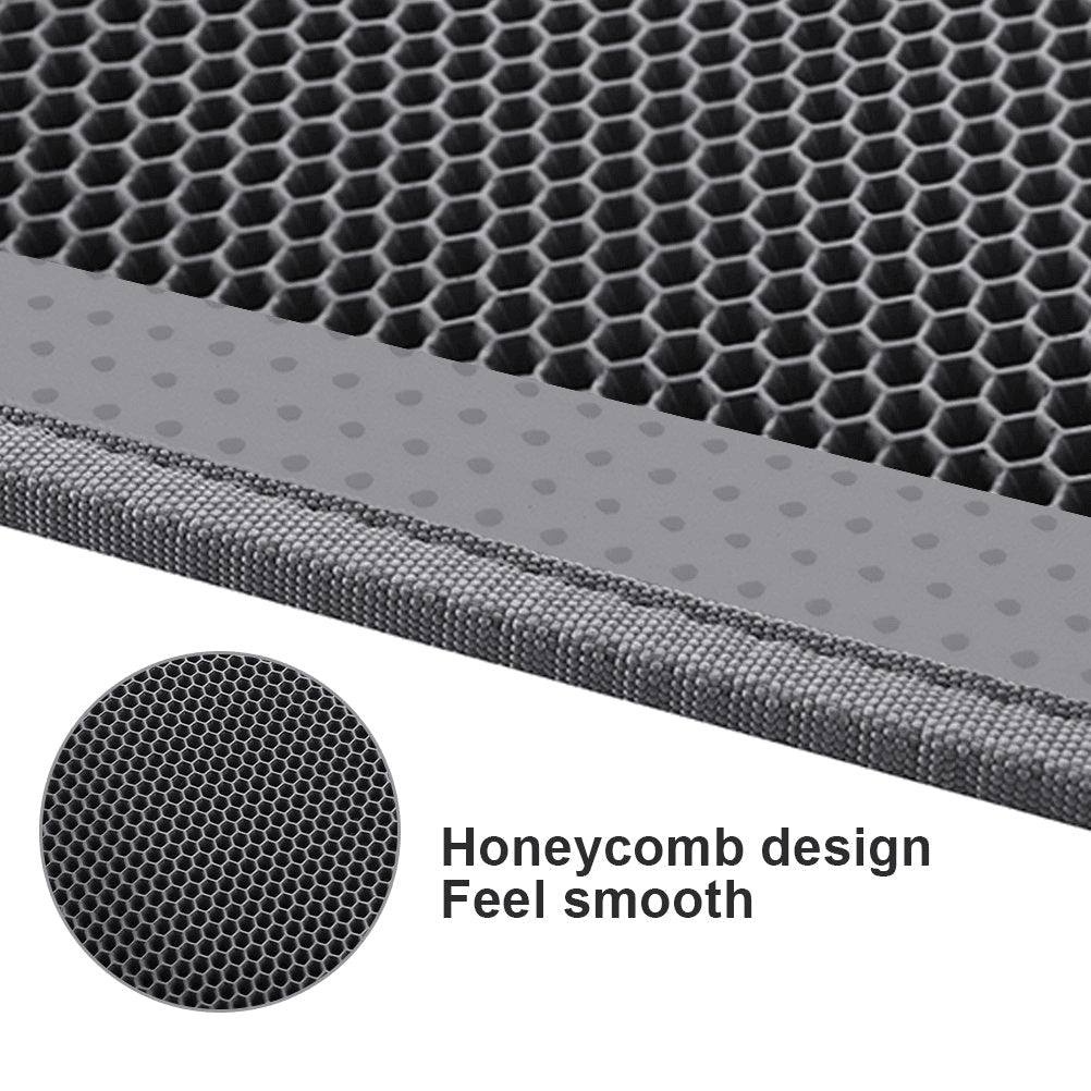 Honeycomb Cat Litter Trapping Mat – Double Layer Waterproof & Non-Slip EVA | 24x15"