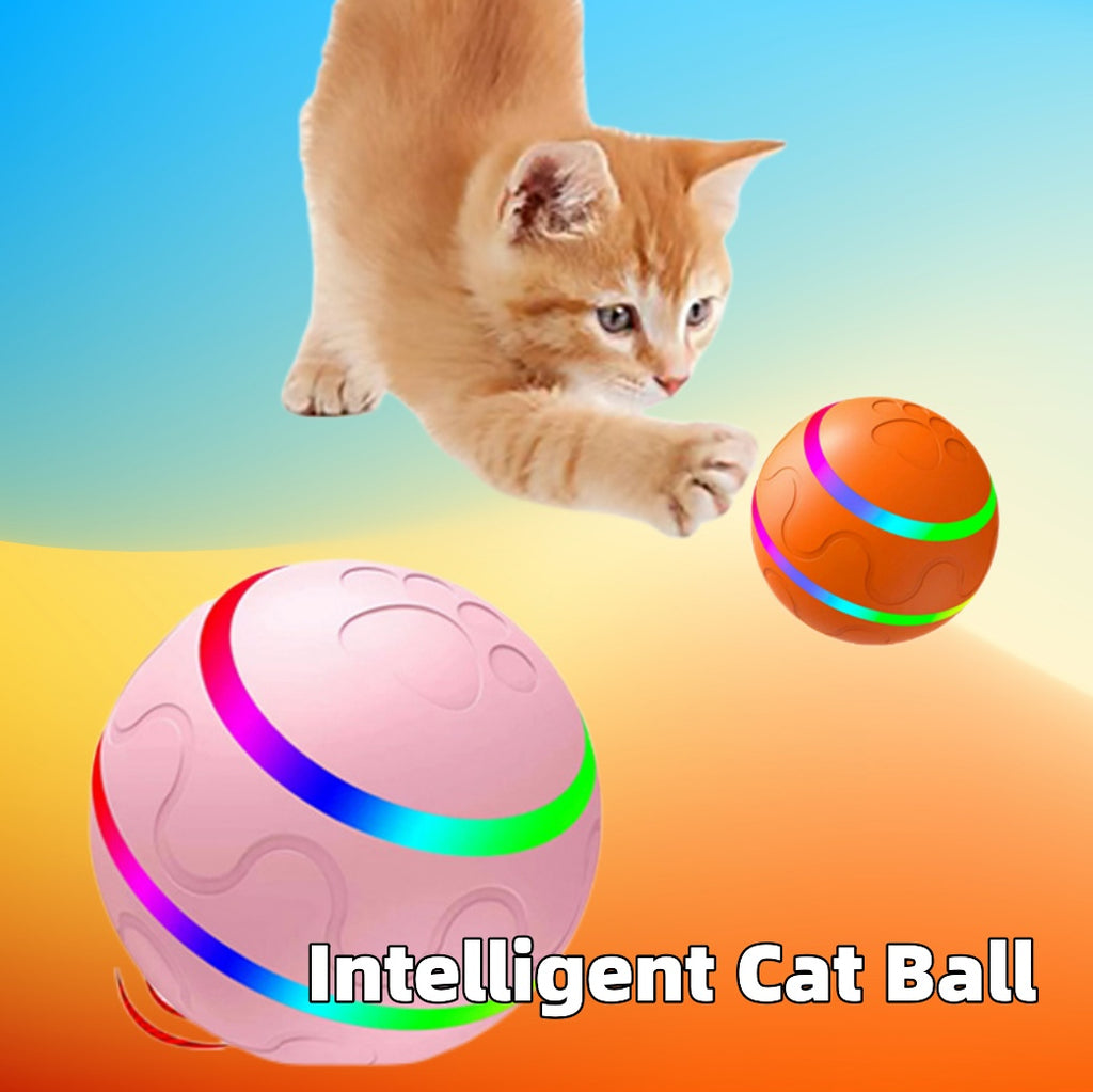 Automatic Self-Rotating Cat Ball Toy – USB Rechargeable Electric Ball with Remote Control