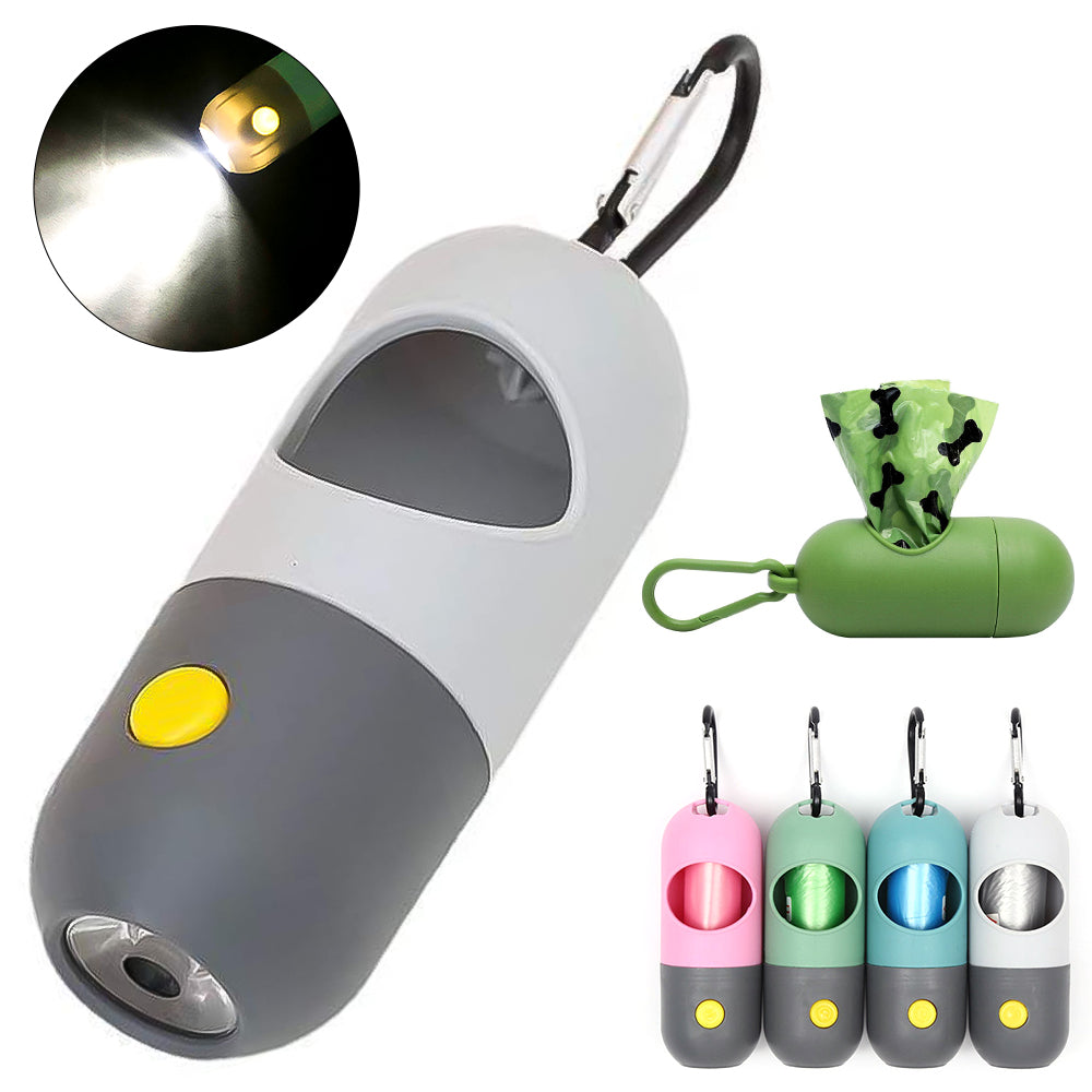 LED dog poop bag dispenser