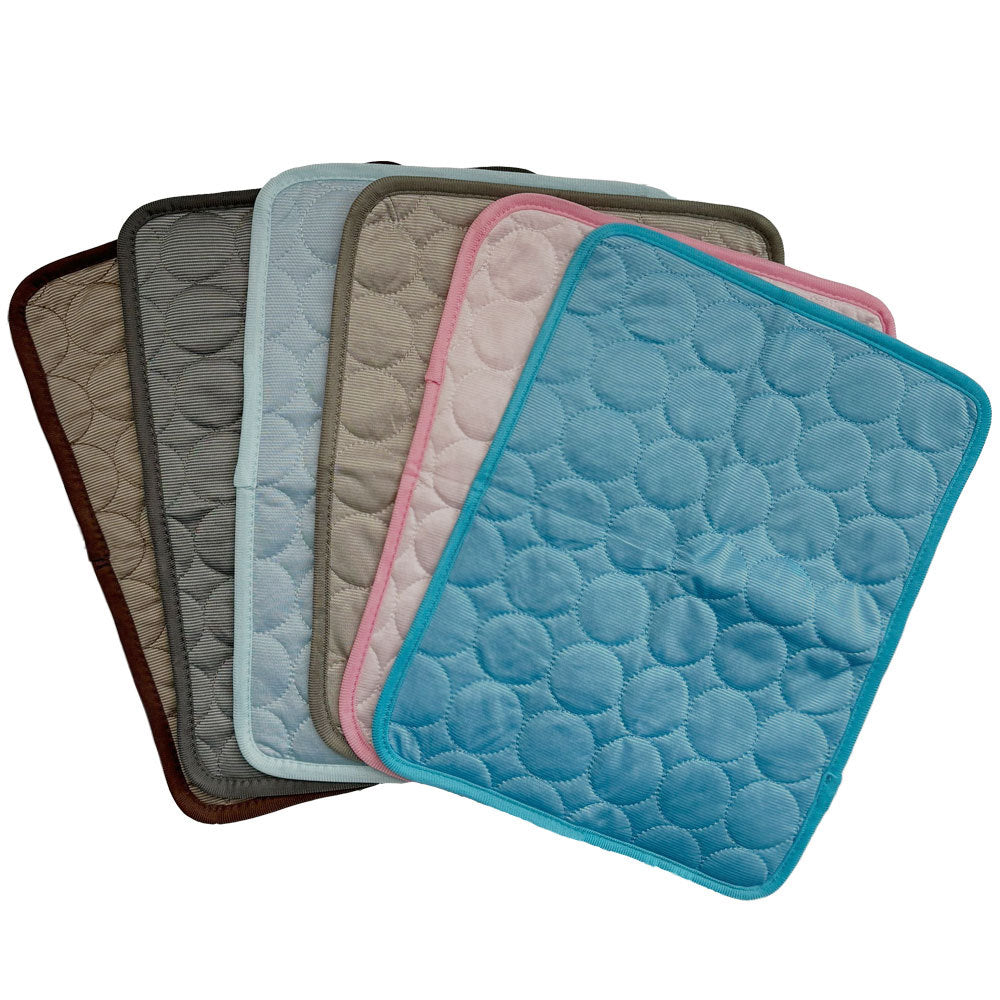 Pet Cooling Mat for Dogs & Cats – Ice Silk Summer Pad | S, M, XL | Multiple Colors